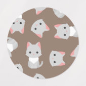 Kat patroon labels (Design 2)