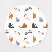 Kat patroon labels (Design 2)