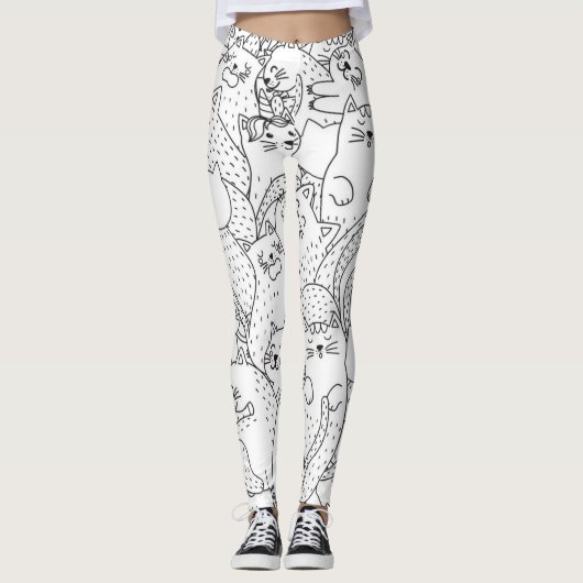 Kat patroon leggings (Voorkant)
