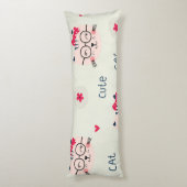 Kat patroon lichaamskussen (Achterkant (Verticaal))