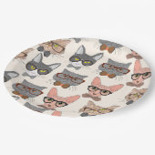 Kat Patroon Papieren Bordje (Gekanteld)