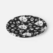 Kat patroon papieren bordje (Gekanteld)