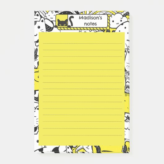 Kat Patroon Post-it® Notes (Voorkant)