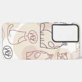 Kat patroon samsung galaxy hoesje (Linkerkant)