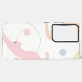 Kat patroon samsung galaxy hoesje (Linkerkant)