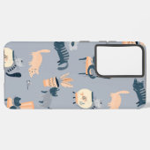 Kat patroon samsung galaxy hoesje (Linkerkant)