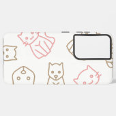 Kat patroon samsung galaxy hoesje (Linkerkant)