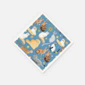 Kat patroon servet (Hoek)