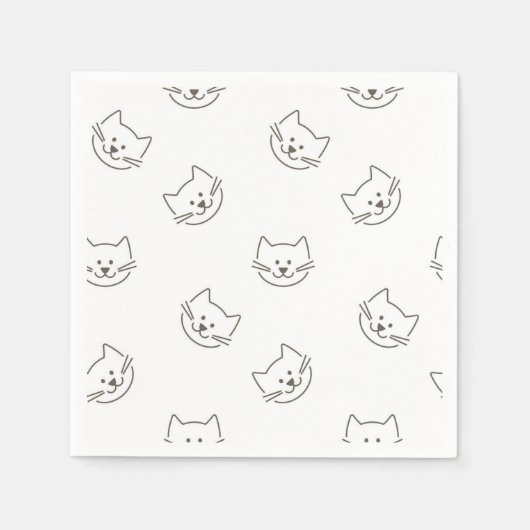 Kat patroon servet (Voorkant)