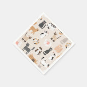 Kat patroon servet (Hoek)