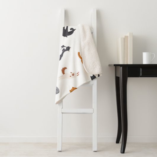 Kat patroon sherpa deken (In situ)