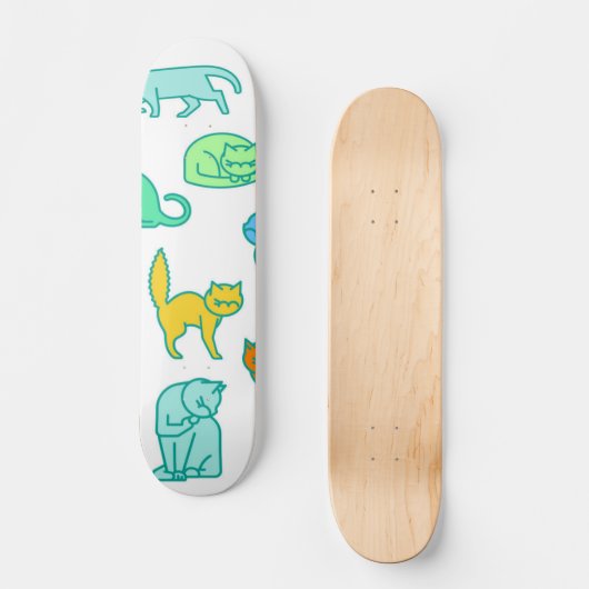 Kat patroon skateboard (Voorkant)