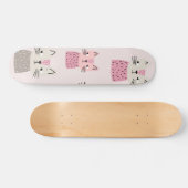 Kat patroon skateboard (Horizontaal)