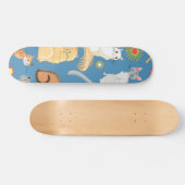 Kat patroon skateboard (Horizontaal)