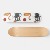 Kat patroon skateboard (Horizontaal)