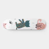 Kat patroon skateboard (Horizontaal)