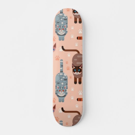 Kat patroon skateboard (Voorkant)