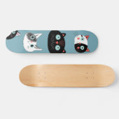 Kat patroon skateboard (Horizontaal)