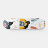 Kat patroon skateboard (Horizontaal)