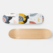 Kat patroon skateboard (Horizontaal)