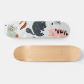 Kat patroon skateboard (Horizontaal)