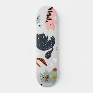 Kat patroon skateboard