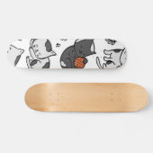 Kat patroon skateboard (Horizontaal)