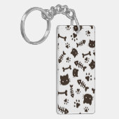 Kat patroon sleutelhanger (Voorkant Links)