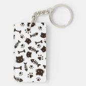 Kat patroon sleutelhanger (achterkant)