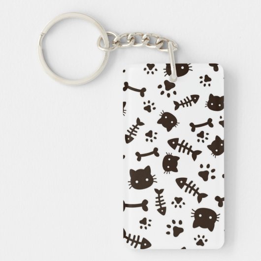 Kat patroon sleutelhanger (Voorkant)