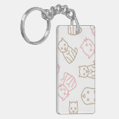 Kat patroon sleutelhanger (Voorkant Links)