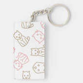 Kat patroon sleutelhanger (achterkant)