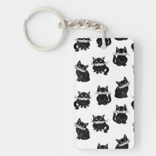 Kat patroon sleutelhanger