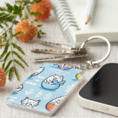 Kat patroon sleutelhanger (Voorkant Rechts)