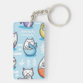 Kat patroon sleutelhanger (achterkant)