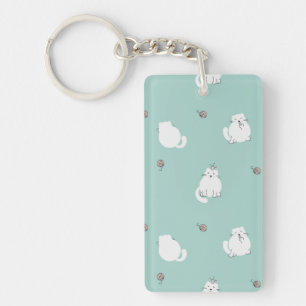 Kat patroon sleutelhanger