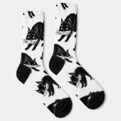 Kat patroon sokken (Rechts)