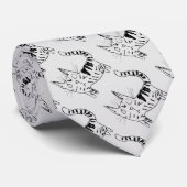 Kat Patroon stropdas (Opgerold)