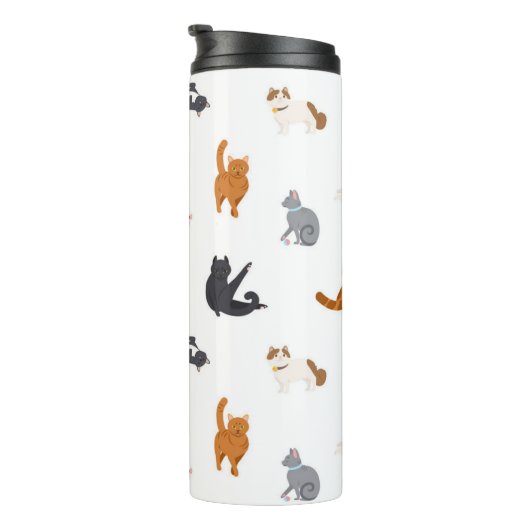 Kat patroon thermosbeker (Geroteerd rechts)