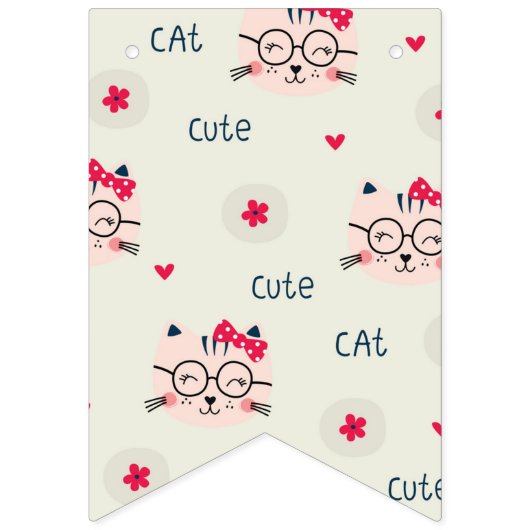 Kat patroon vlaggetjes (Tweede vlag)