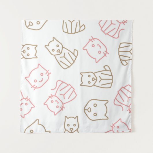 Kat patroon wandkleed (Voorkant)