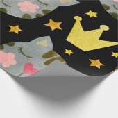 Kat Pattern Cute Pets Animals Cadeaupapier (Hoek)