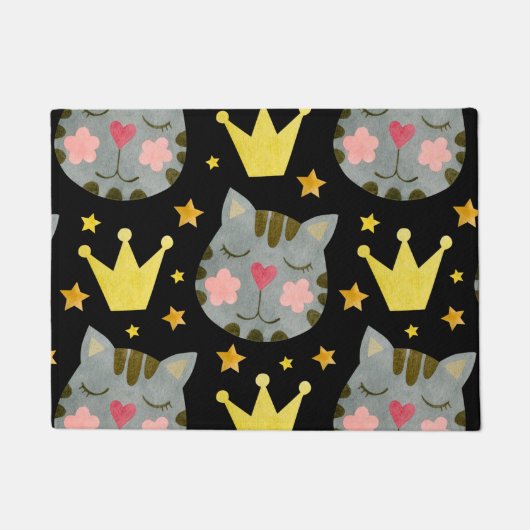 Kat Pattern Cute Pets Animals Deurmat (Voorkant)