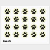 Kat Paw afdrukken Ronde Sticker (Vel)