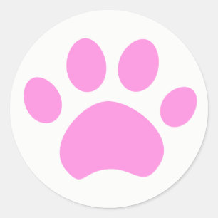 Kat Paw afdrukken Ronde Sticker