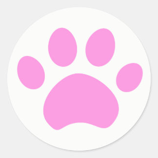 Kat Paw afdrukken Ronde Sticker