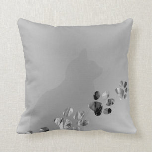 Kat Paw Black & White Prints Kussen