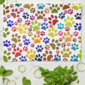 Kat Paw Print Pet Name Pattern Kitchen Towel Theedoek (Gevouwen)