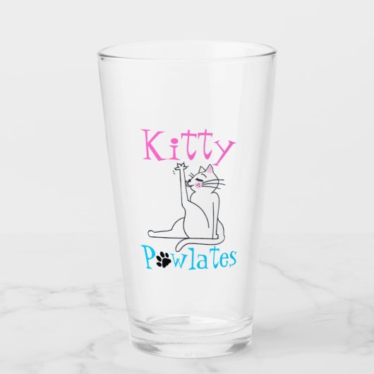 "Kat PAWlates" Glas (Voorkant)