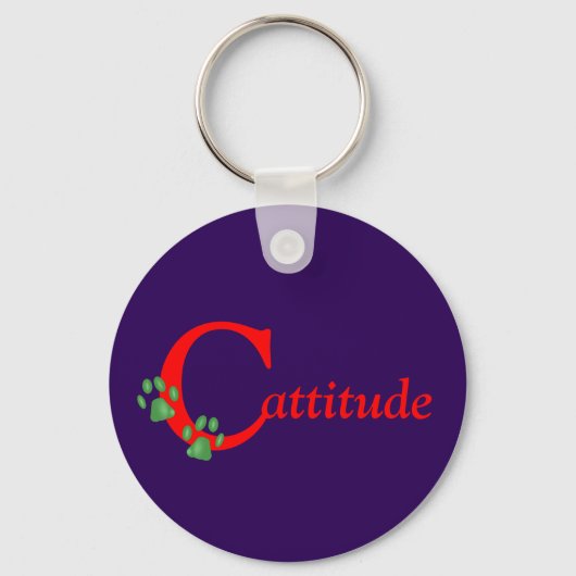 Kat Paws Cattitude Sleutelhanger (Voorkant)